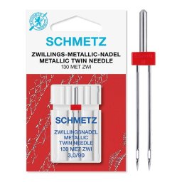 Ac dublu fir metalic Schmetz, finete ac 80-90, cu 2,5-3 mm intre ace, pentru masina