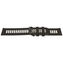 Curea silicon doua culori QR neagra cu alb 20mm- 62202