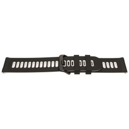 Curea silicon doua culori QR neagra cu alb 22mm- 62203