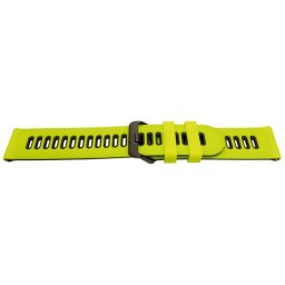 Curea silicon doua culori QR verde lime cu negru 22mm- 62217