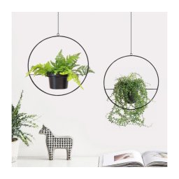 SET 2x suport suspendat pentru ghiveci de flori 25cm/30cm metal