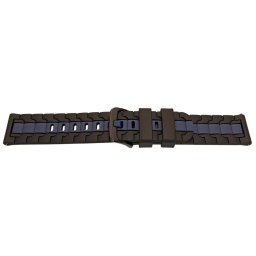 Curea silicon doua culori QR neagra cu albastru 20mm- 62244