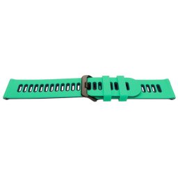 Curea silicon doua culori QR verde turquoise cu negru 20mm- 62218