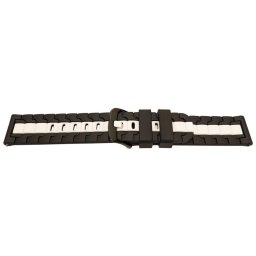 Curea silicon doua culori QR neagra cu alb 20mm- 62248