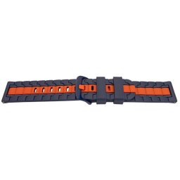 Curea silicon doua culori QR albastră cu roșu 22mm- 62251