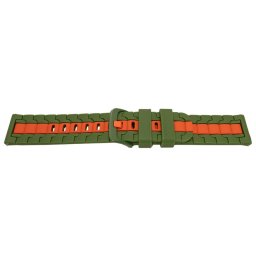 Curea silicon doua culori QR verde cu roșu 22mm- 62253