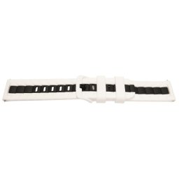 Curea silicon doua culori QR alb cu negru 22mm- 62263