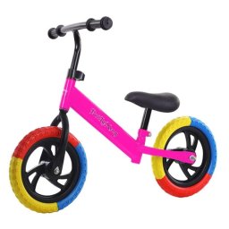 Bicicleta de echilibru fara pedale, NBW, cadru otel 3.1 kg, 2-5 ani, Roti in 3 culori, Roz