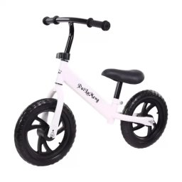 Bicicleta de echilibru fara pedale pentru incepatori, 2 - 5 ani, Alb