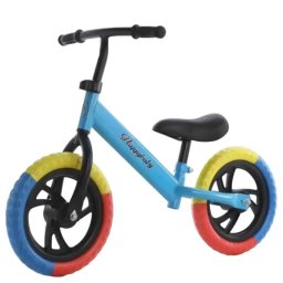 Bicicleta de echilibru fara pedale, NBW, cadru otel 3.1 kg, 2-5 ani, Roti in 3 culori, Albastru