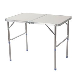 Masa plianta pentru gradina 40306B, metal + MDF, dreptunghiulara, 4 persoane, 90 x 60 x 40 / 70 cm