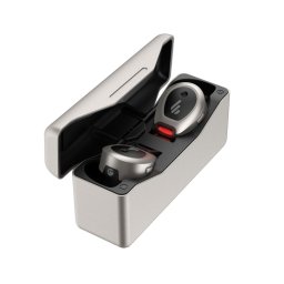 CASTI Edifier, wireless, intraauriculare - butoni, pt smartphone, microfon pe casca, conectare prin Bluetooth 5.0, gri