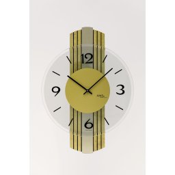 Ceas de perete AMS W9673 auriu