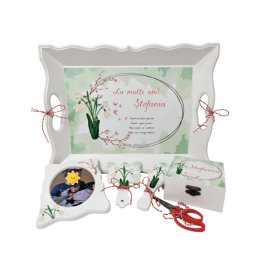 Set Tavita Mot (turta), Ghiocel, 6 piese, personalizat - DSPH303006
