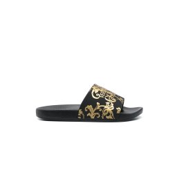 VERSACE JEANS COUTURE Șlapi Fondo Shelly Dis. Sq3 Gummy Logo Baroque 74VA3SQ3ZS365 g89 black/gold