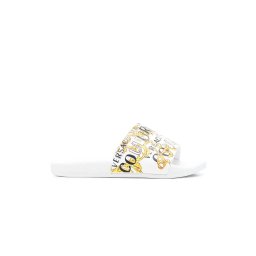 VERSACE JEANS COUTURE Șlapi Fondo Shelly Dis. Sq3 Gummy Logo Couture 74VA3SQ3ZS631 g03 white/gold