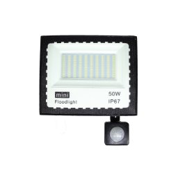 Mini Proiector Led 50 W cu senzor de lumina si miscare , exterior IP66 , slim , 6500k