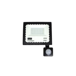 Proiector Led 20 W cu senzor de lumina si miscare , exterior IP66 , slim , 6500k