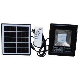 Proiector cu panou solar 25W de exterior