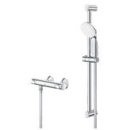 Baterie dus cu termostat Grohe Grohtherm 500 cu set dus Tempesta 100 crom lucios