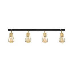 Spot TUBE 4xE27/15W/230V auriu/negru