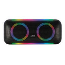 Boxa portabila Akai ABTS-70, rezistenta la apa, Led, Negru