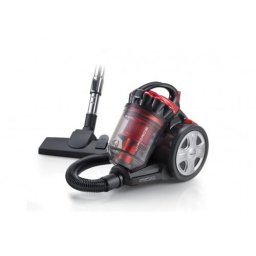 Aspirator 2753 J-Force 700 W, motor ciclonic de inalta performanta, capacitate rezervor 3l, filtru Hepa, Negru/Rosu