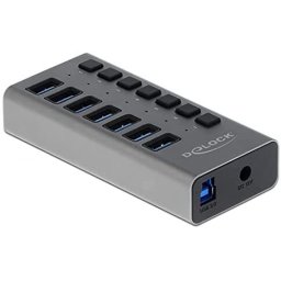 Delock External SS USB Hub 7Ports + Switch - 63669