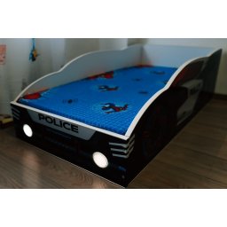 Pat masina Police cu lumini 180x80