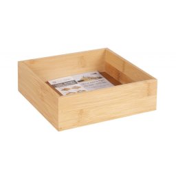 Organizator Masa Bambus 16x16x5 cm – Suport Tacamuri si Servetele
