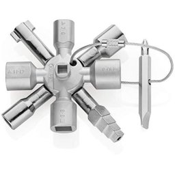 Knipex TwinKey 00 11 01, socket wrench (for common cabinets and locking systems)