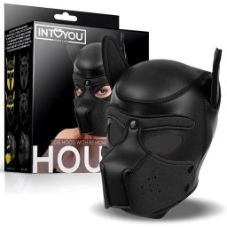 InToYou BDSM Line Hound Dog Hood with Removable Muzzle Black