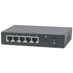 Switch Intellinet Gigabit switch 5x 10/100/1000 PoE/PoE+ (1x PD PoE, 4x PSE PoE) 26/68W
