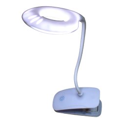 Lampa de birou,veioza flexibila cu clema si incarcare USB SST-811 alba
