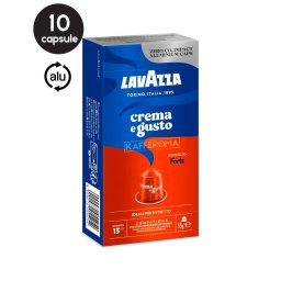 10 Capsule Aluminiu Lavazza Crema e Gusto Forte – Compatibile Nespresso