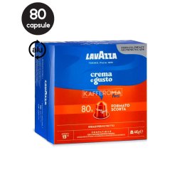 80 Capsule Aluminiu Lavazza Crema e Gusto Forte – Compatibile Nespresso