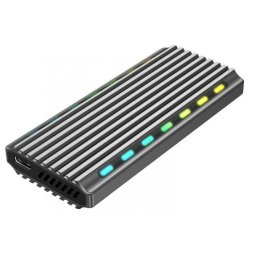 Rack extern USB 3.1 type C la M.2 NVMe cu RGB LED, Gembird EE2280-U3C-03