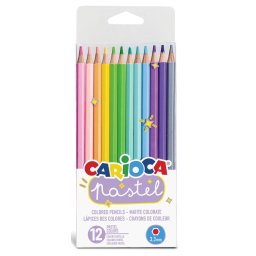 Articole pentru scoala Creioane colorate CARIOCA Pastel, hexagonale, 12 culori/set
