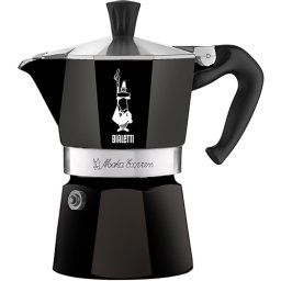 Espressoare pentru aragaz Moka Express, Aluminiu, 1 ceasca, Negru