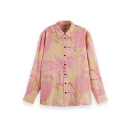 SCOTCH & SODA Cămaşă Oversized Linen Shirt 172771 SC5646 vondelfield blossom
