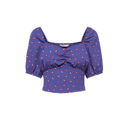 ONLY Top Onlnova Life S/S Iris Top Aop Ptm 15283519 18-3949 TCX dazzling blue