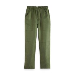 SCOTCH & SODA Pantaloni Lou - Mid Rise Straight Leg Ankle Length Utility Pants 171923 SC1773 olive green