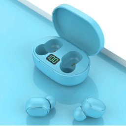 MXM Căști fără fir, Pecky E6S cu bluetooth 5.0 și carcasă reîncărcabilă - Albastru