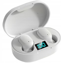MXM Căști fără fir, Pecky E6S cu bluetooth 5.0 și carcasă reîncărcabilă - Alb