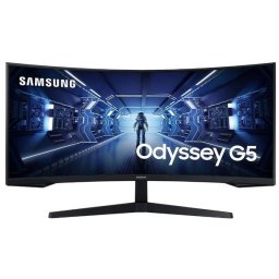 Monitor Gaming VA LED Samsung 34" LC34G55TWWPXEN, Full HD (1920 x 1080), HDMI, DisplayPort, AMD FreeSync, Ecran Curbat, 165 Hz, 1 ms, Negru