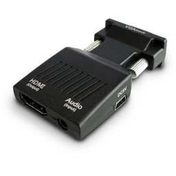 SAVIO CL-145 VGA to HDMI converter, Audio, Full HD Black
