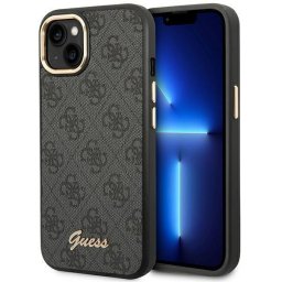 Husa Husa telefon Guess pentru iPhone 14 Plus, Metal Camera Outline, Piele ecologica, Negru