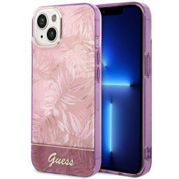 Husa Husa telefon Guess pentru iPhone 14 Plus, Jungle, Plastic, Roz