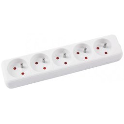 Prelungitor Prelungitor cu 5 prize, cablu 5 metri, Office Products - alb