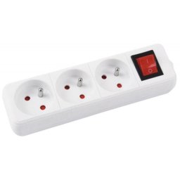 Prelungitor Prelungitor cu 3 prize, cablu 3 metri, cu intrerupator, Office Products - alb